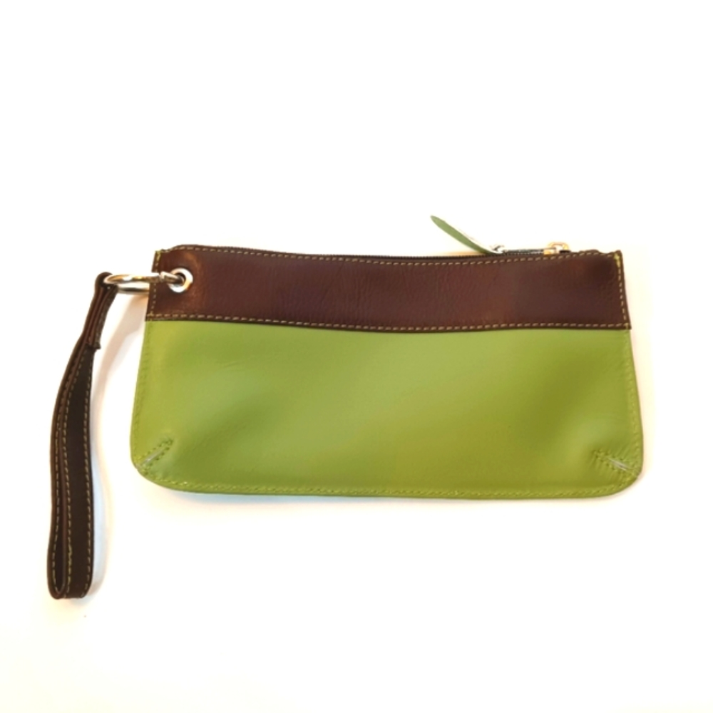 Clava American Genuine  Leather Zip Wristlet / Pouch / Clutch